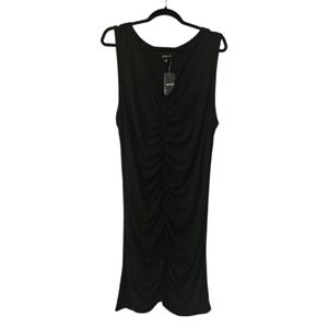 Black Torrid Women's Mini Jersey Ruched Bodycon Dress